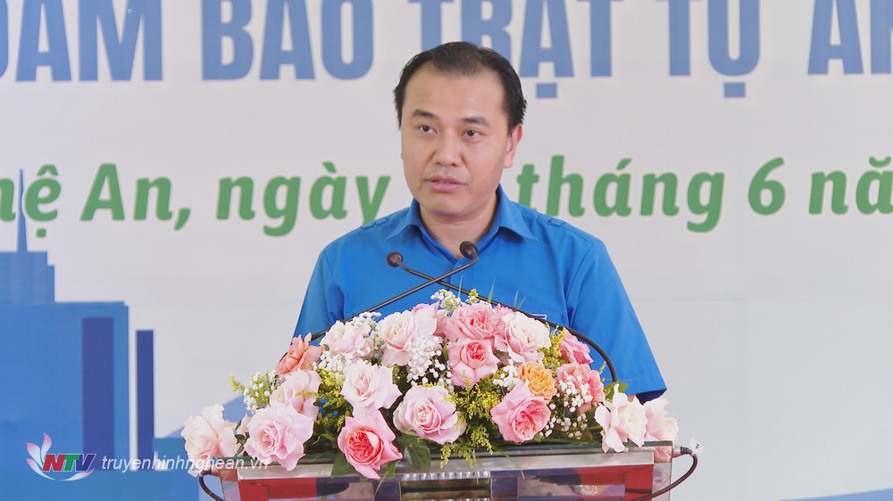 Phó Chủ tịch Thường trực Trung ương Hội Liên hiệp Thanh niên Việt Nam - Nguyễn Hải Minh phát biểu khai mạc ngày hội.