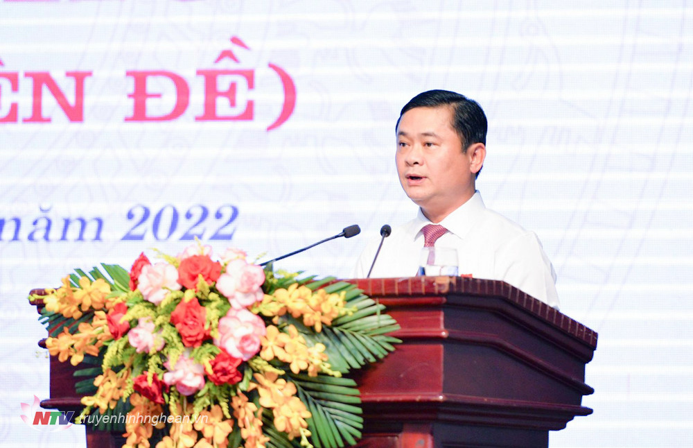 Bí thư Tỉnh ủy, Chủ tịch HĐND tỉnh Nghệ An Thái Thanh Quý phát biểu khai mạc Kỳ họp thứ 6, HĐND tỉnh. 