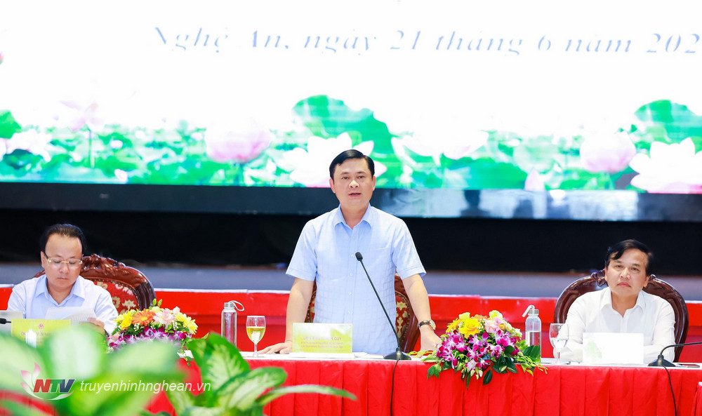 Bí thư Tỉnh ủy, Chủ tịch HĐND tỉnh Nghệ An Thái Thanh Quý phát biểu kết luận.