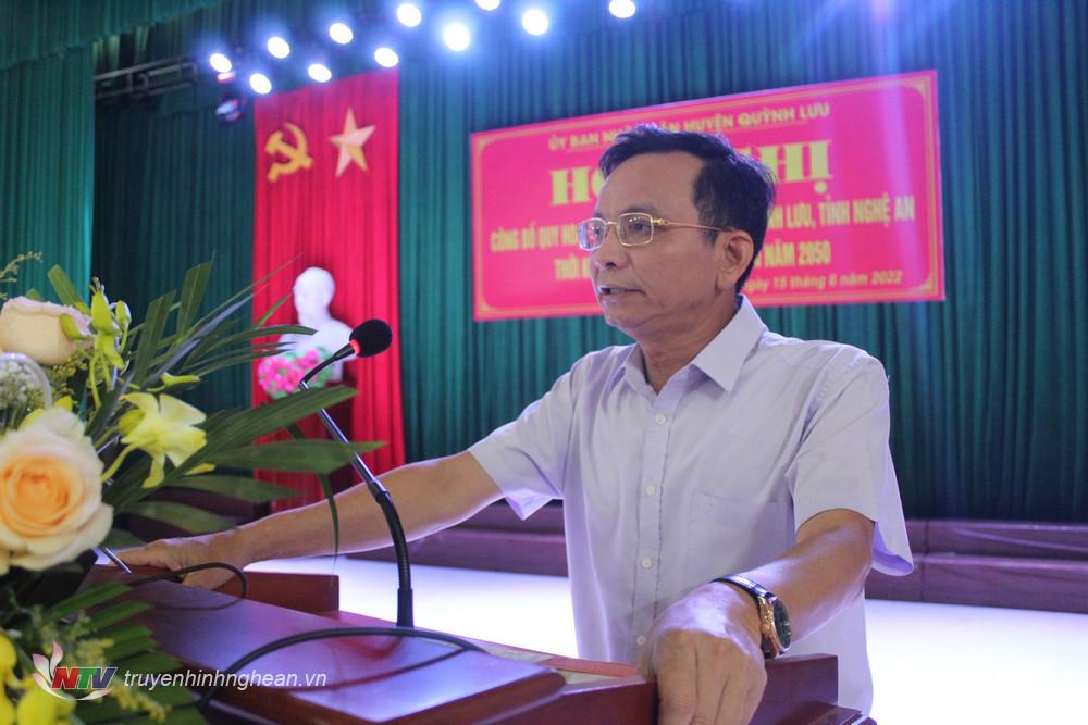 Bí thư Huyện ủy Hoàng Danh Lai phát biểu tại lễ công bố