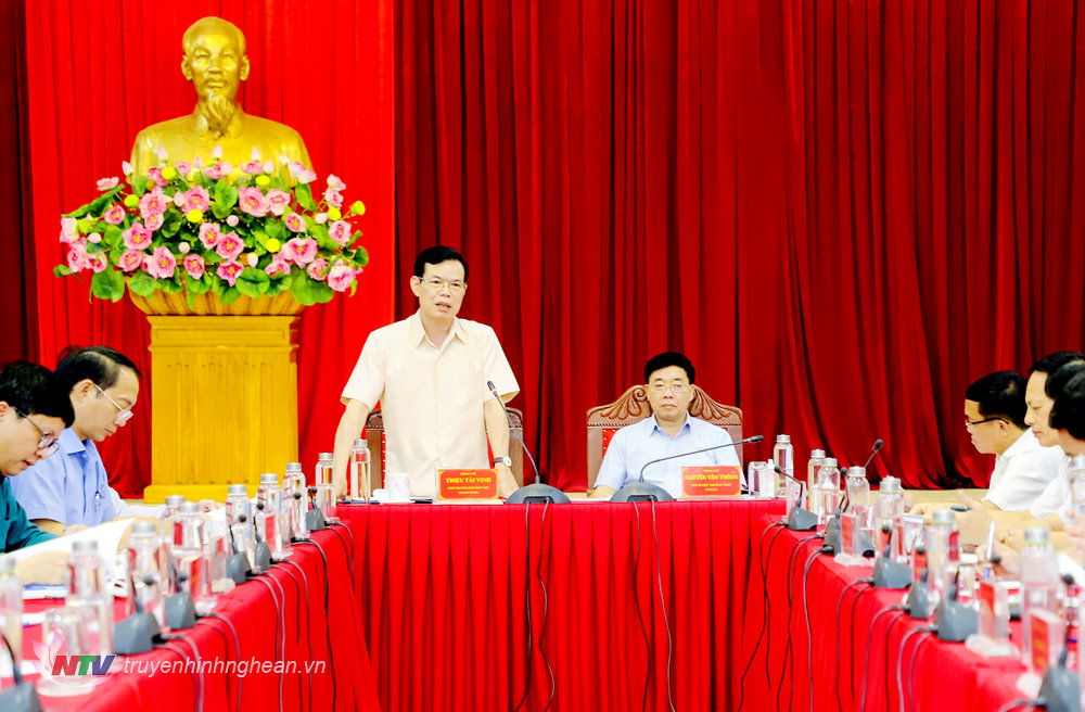 Đồng chí Triệu Tài Vinh - Phó Trưởng ban Dân vận Trung ương kết luận buổi làm việc. 