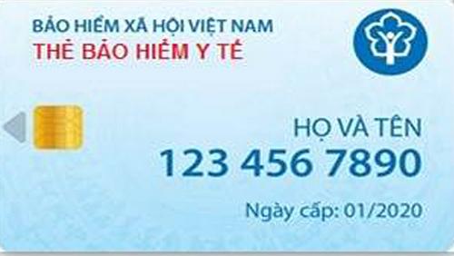 Mẫu thẻ bảo hiểm y tế điện tử. Ảnh: Bảo hiểm xã hội Việt Nam.