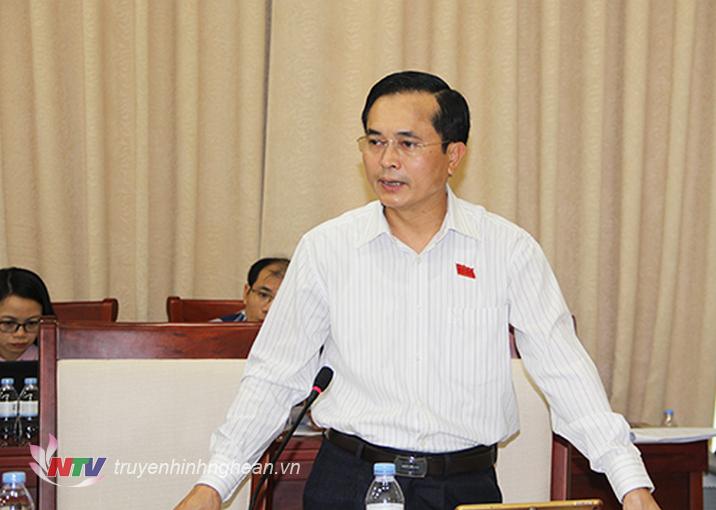 Phó Chủ tịch UBND tỉnh Lê Ngọc Hoa phát biểu tại phiên thảo luận tổ 3.