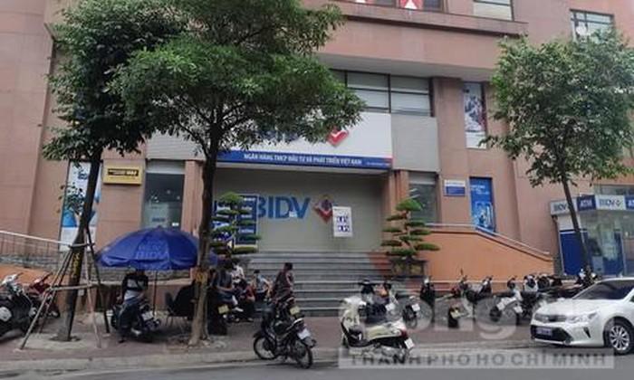 Chi nhánh ngân hàng BIDV nơi xảy ra vụ cướp.