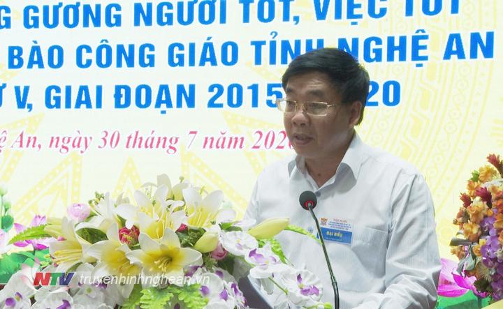 Phó Bí thư Tỉnh ủy Nguyễn Văn Thông phát biểu tại hội nghị.
