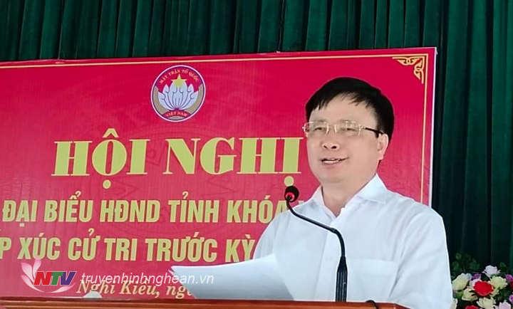 Phó Chủ tịch UBND tỉnh Bùi Đình Long giải trình ý kiến, kiến nghị của cử tri.