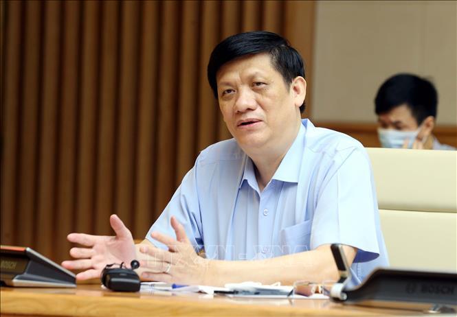 Bộ trưởng Bộ Y tế Nguyễn Thanh Long phát biểu. 