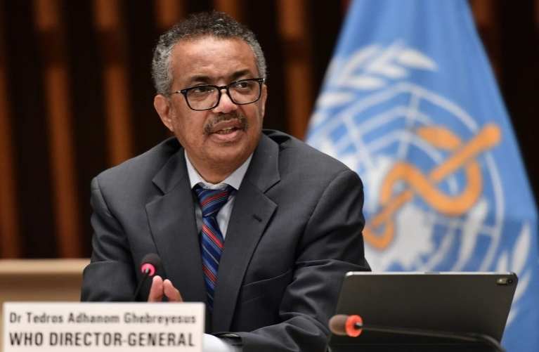 Tổng Giám đốc Tổ chức Y tế Thế giới (WHO) Tedros Adhanom Ghebreyesus trong một cuộc họp báo tại Geneva, Thuỵ Sĩ. Ảnh: AFP/TTXVN
