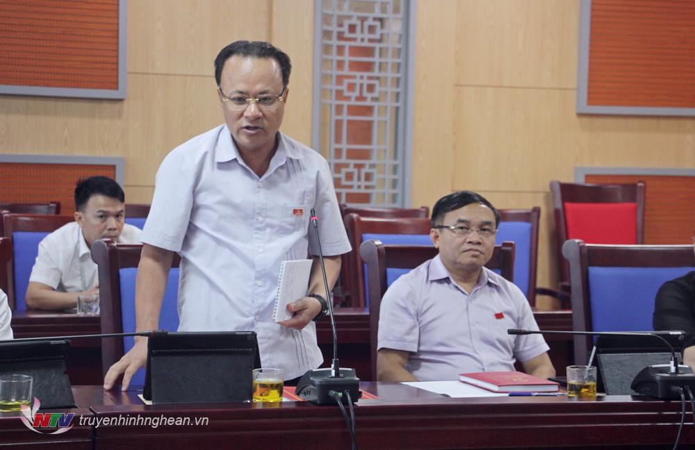 Đồng chí Nguyễn Nam Đình - Uỷ viên BTV Tỉnh uỷ, Phó Chủ tịch Thường trực HĐND tỉnh phát biểu tại phiên thảo luận.