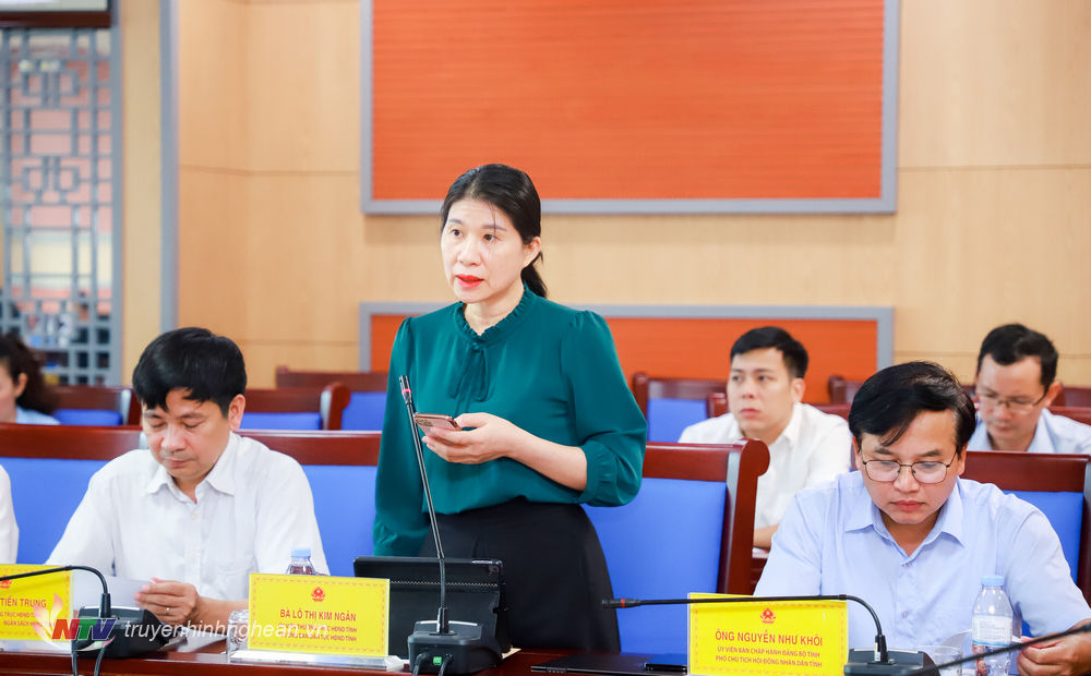 Trưởng ban Dân tộc HĐND tỉnh Lô Thị Kim Ngân nêu lên một số vấn đề cần tiếp tục giải quyết và trả lời ý kiến, kiến nghị của cử tri thuộc lĩnh vực dân tộc, miền núi.