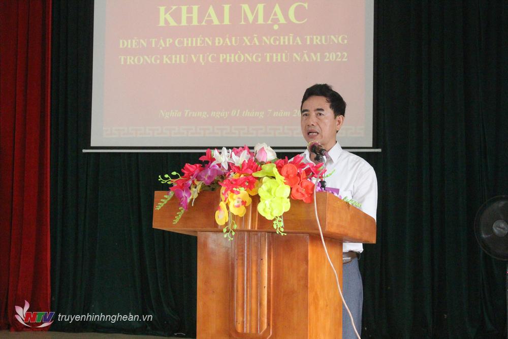 Đồng chí Phan Tiến Hải - Phó Bí thư Thường trực Huyện ủy phát biểu tại 