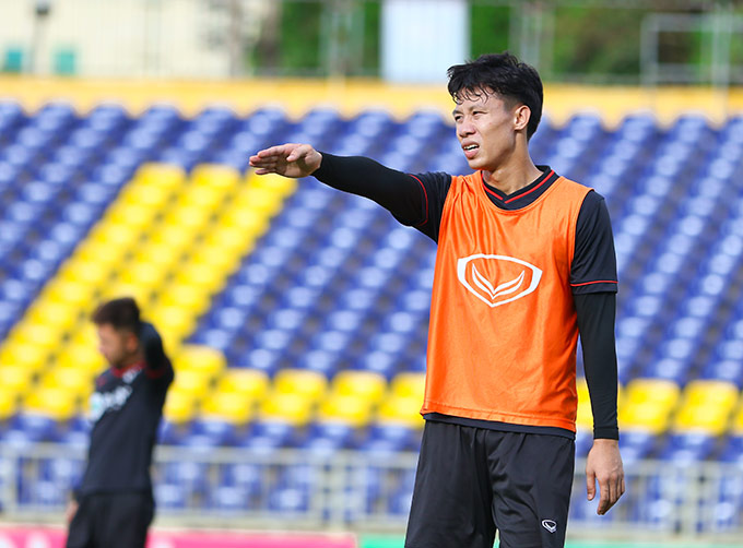 Quế Ngọc Hải cùng các đồng đội tích cực tập luyện hướng tới derby xứ Nghệ - Ảnh: SLNA FC