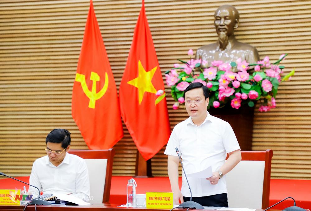 Đồng chí Nguyễn Đức Trung - Phó Bí thư Tỉnh uỷ, Chủ tịch UBND tỉnh kết luận phiên họp. 