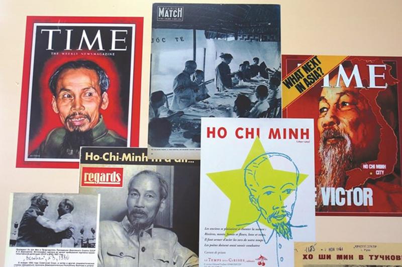 Hình ảnh Chủ tịch Hồ Chí Minh trên các bìa báo quốc tế.