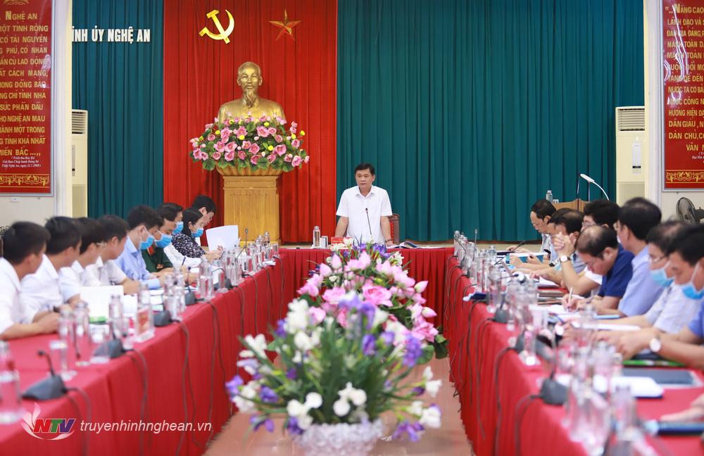 Bí thư Tỉnh ủy Thái Thanh Quý kết luận buổi làm việc.