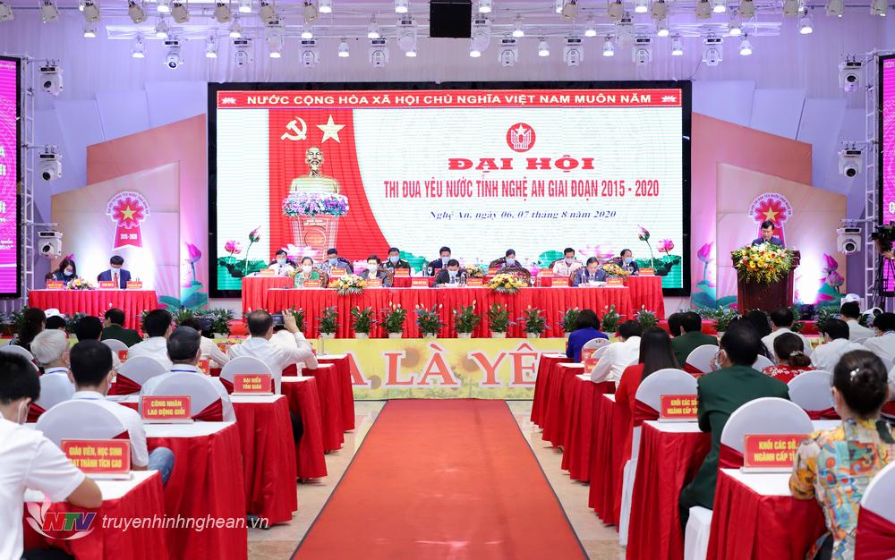 Toàn cảnh Đại hội Thị đua yêu nước tỉnh Nghệ An giai đoạn 2015 - 2020.