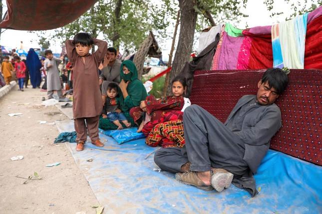 Người di tản dựng lều trong công viên ở thủ đô Kabul. Ảnh: EPA