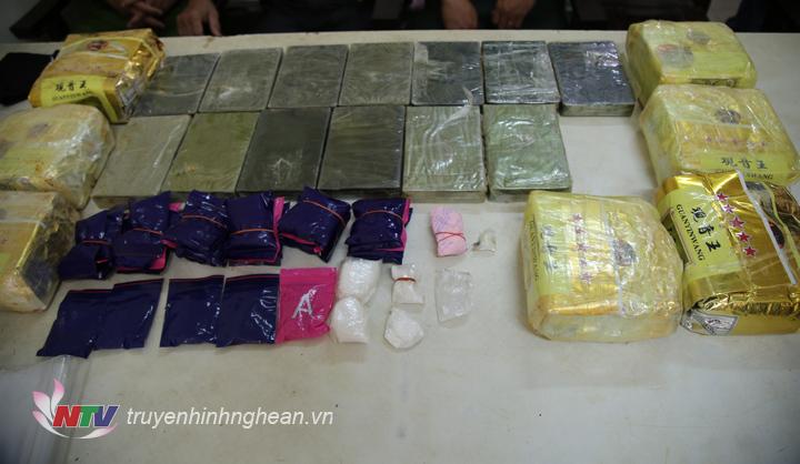 Số lượng ma túy thu giữ trong chuyên án ngày 7.9.2020 do Trần Văn Đông cầm đầu chỉ đạo, điều hành đường dây