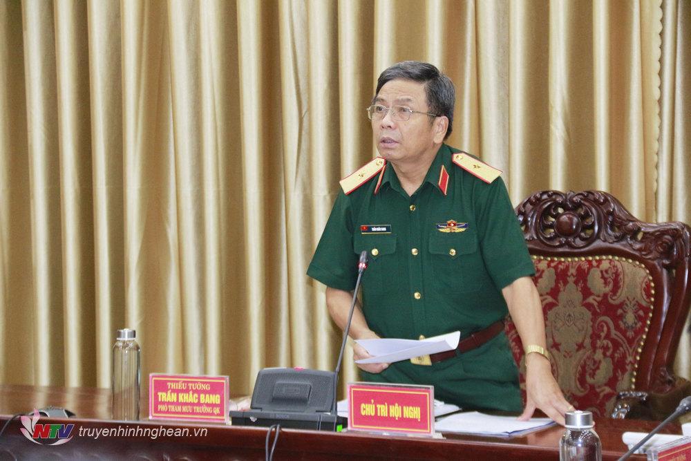 -Thiếu Tướng Trần Khắc Bang, Phó Tham mưu trưởng Qk4 phát biểu kết luận hội nghị. 