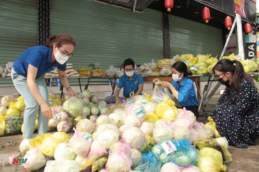 Trung tâm Giống cây trồng Nghệ An hỗ trợ hàng tấn rau xanh cho các &quote;Gian hàng 0 đồng&quote; ở TP Vinh