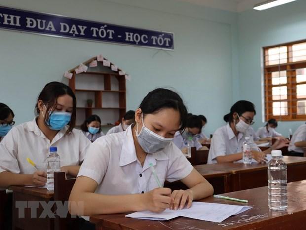 Thí sinh dự thi đợt 2 Kỳ thi tốt nghiệp trung học phổ thông tại Bình Định.