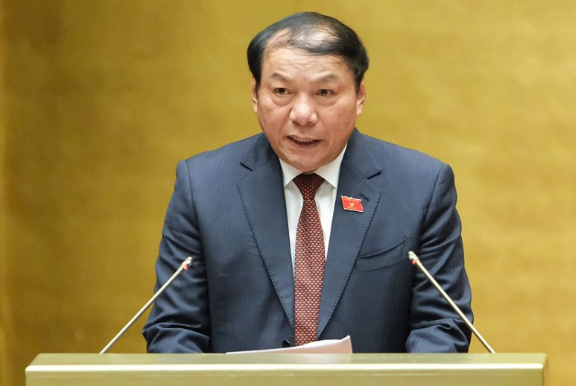 Bộ trưởng Văn hóa, Thể thao và Du lịch Nguyễn Văn Hùng. Ảnh: Quốc hội.