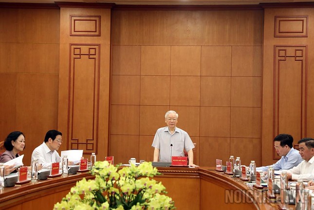 Tổng Bí thư Nguyễn Phú Trọng chủ trì một phiên họp của Ban Chỉ đạo T.Ư về phòng, chống tham nhũng, tiêu cực (ảnh Nội chính)
