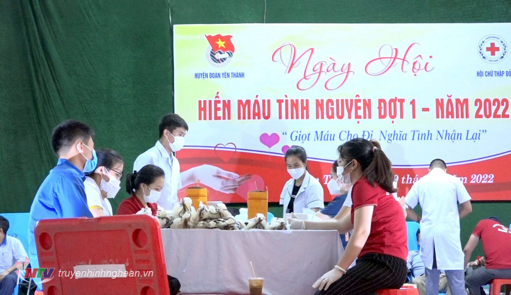Yên Thành: Thu 514 đơn vị máu trong đợt hiến máu tình nguyện