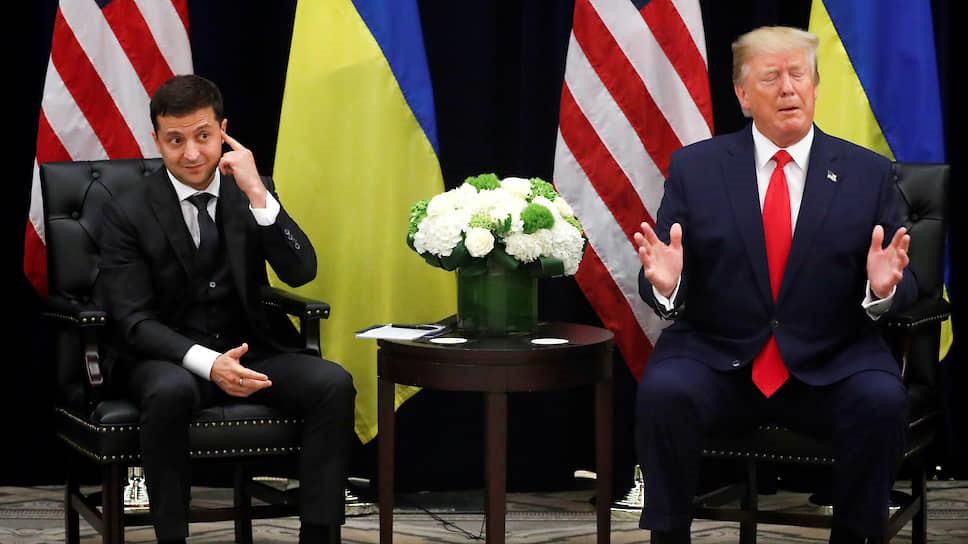 Tổng thống Trump gặp Tổng thống Ukraine Volodymyr Zelensky (trái) bên lề các cuộc họp Liên Hợp Quốc. 