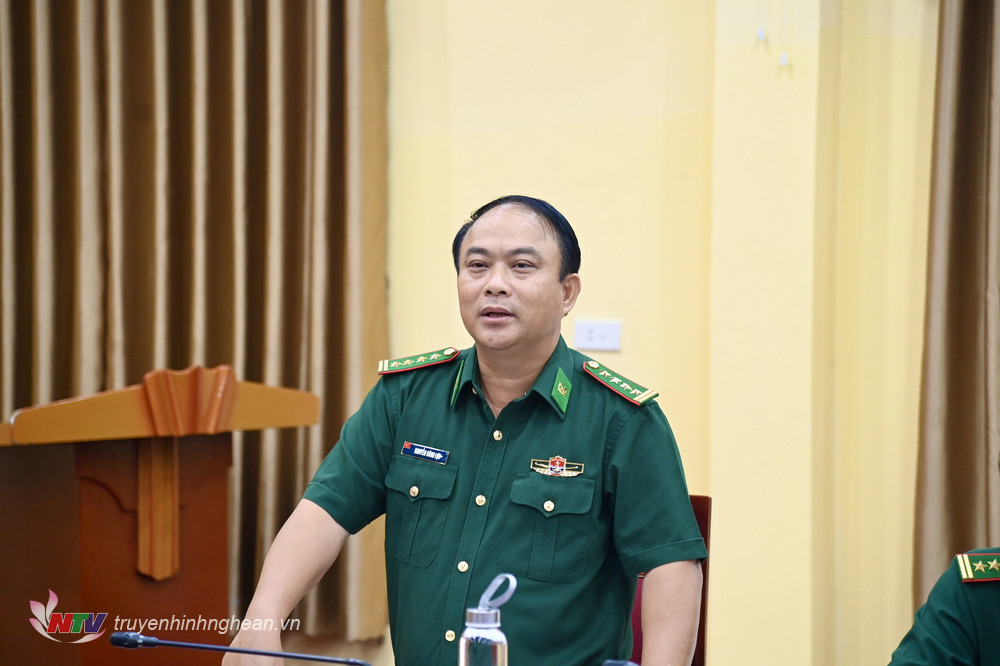 Đại tá Lê Như Cương, Bí thư Đảng ủy, Chính ủy BĐBP tỉnh, Chủ tịch Hội đồng TĐKT BĐBP tỉnh chủ trì hội nghị.
