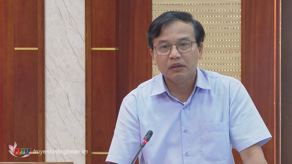 Đồng chí Nguyễn Như Khôi - Phó Chủ tịch HĐND tỉnh phát biểu tại buổi làm việc.