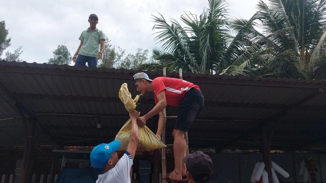 Người dân Quảng Nam gia cố nhà cửa để phòng, chống bão Noru.