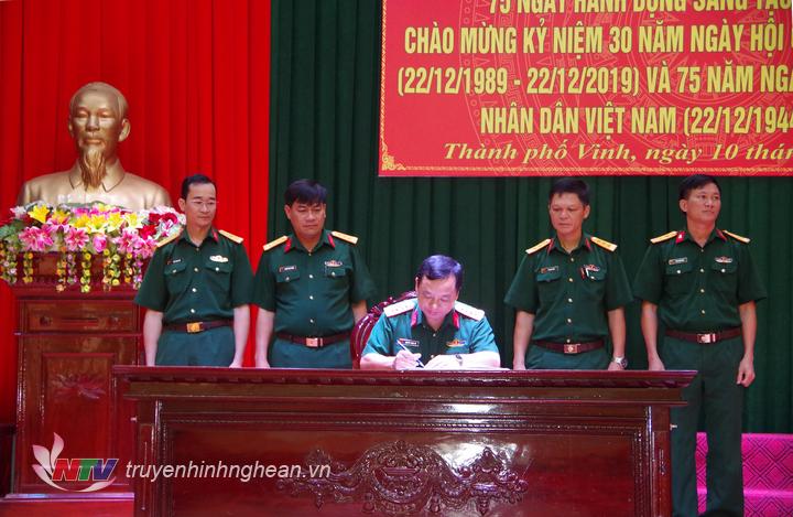 Bộ CHQS tỉnh Nghệ An phát động thi đua cao điểm “75 ngày hành động sáng tạo, quyết thắng”
