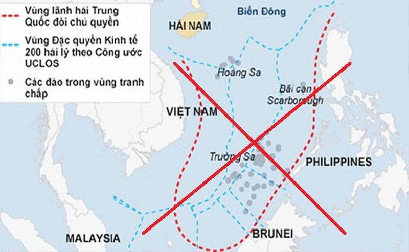 "Đường 9 đoạn" phi pháp mà Trung Quốc đưa ra với mưu đồ độc chiếm Biển Đông.