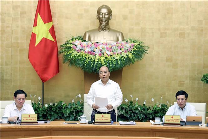 Thủ tướng Nguyễn Xuân Phúc phát biểu. 