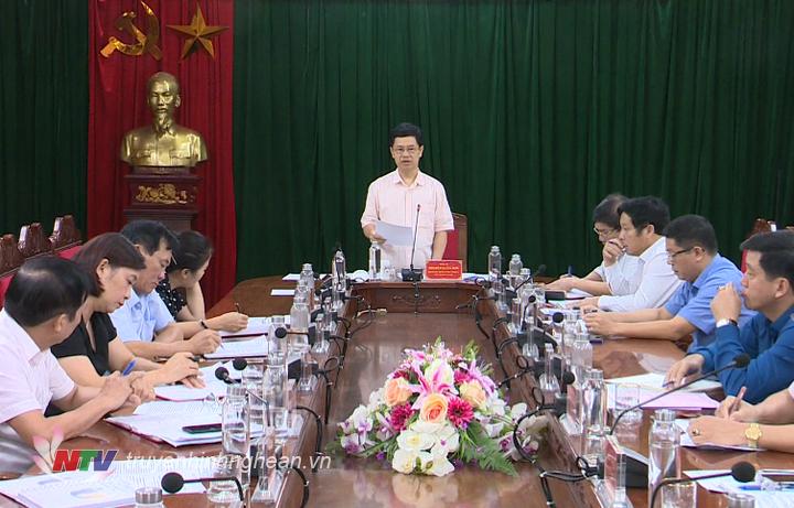Đồng chí Nguyễn Xuân Sơn - Phó Bí thư Thường trực Tỉnh ủy, Chủ tịch HĐND tỉnh phát biểu kết luận tại buổi làm việc.