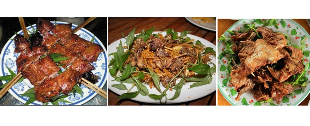 Món ăn đa dạng được chế biến từ thịt chuột đồng.