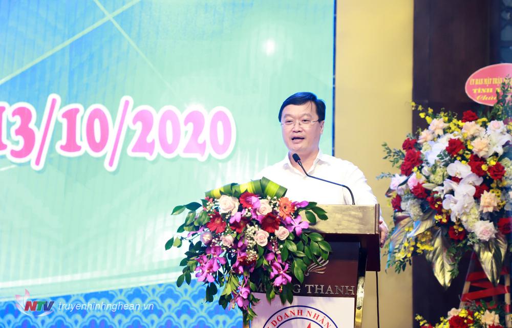 Chủ tịch UBND tỉnh Nguyễn Đức Trung phát biểu tại chương trình.
