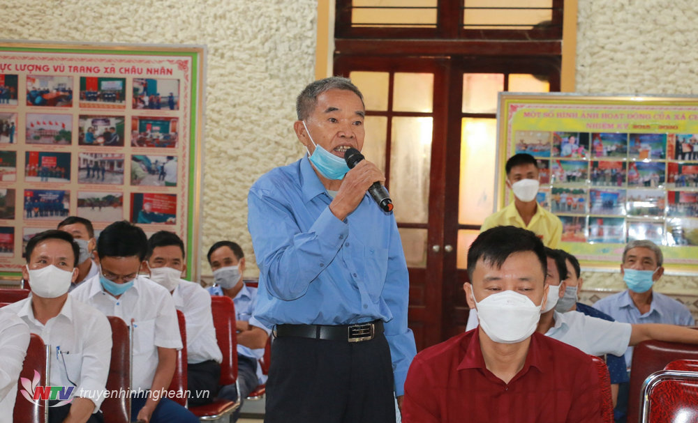 Cử tri Trần Kim Long – xã Hưng Lợi đề nghị các đại biểu lưu ý đến việc hỗ trợ đất quy hoạch tái định cư cho 57 hộ dân thuộc 2 xóm 6 và 7 xã Hưng Lợi, huyện Hưng Nguyên.