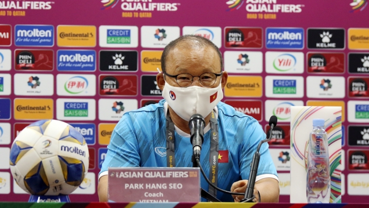 HLV Park Hang Seo nhận trách nhiệm sau khi ĐT Việt Nam thất bại trước ĐT Trung Quốc (Ảnh: VFF).