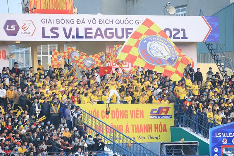 V-League 2022 nhiều khả năng chỉ còn 13 đội bóng tham gia. (Ảnh: PV/Vietnam+)