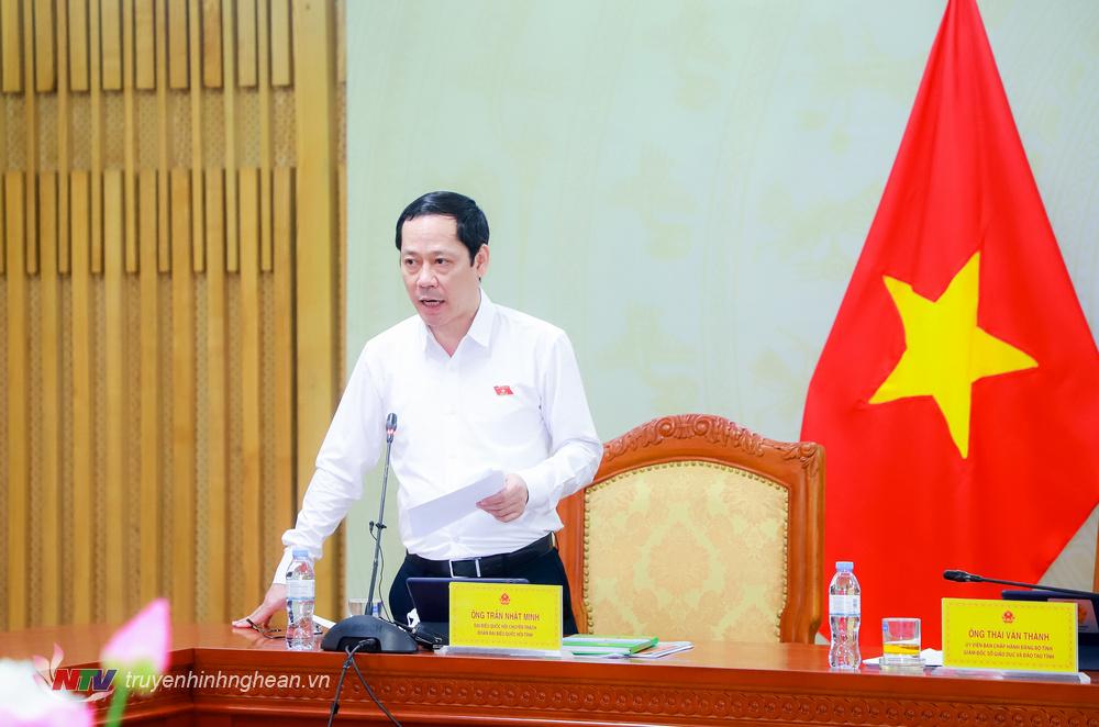 
Đại biểu Trần Nhật Minh - Đoàn ĐBQH tỉnh Nghệ An: Cần tháo gỡ khó khăn về giải ngân đầu tư công vốn nước ngoài

