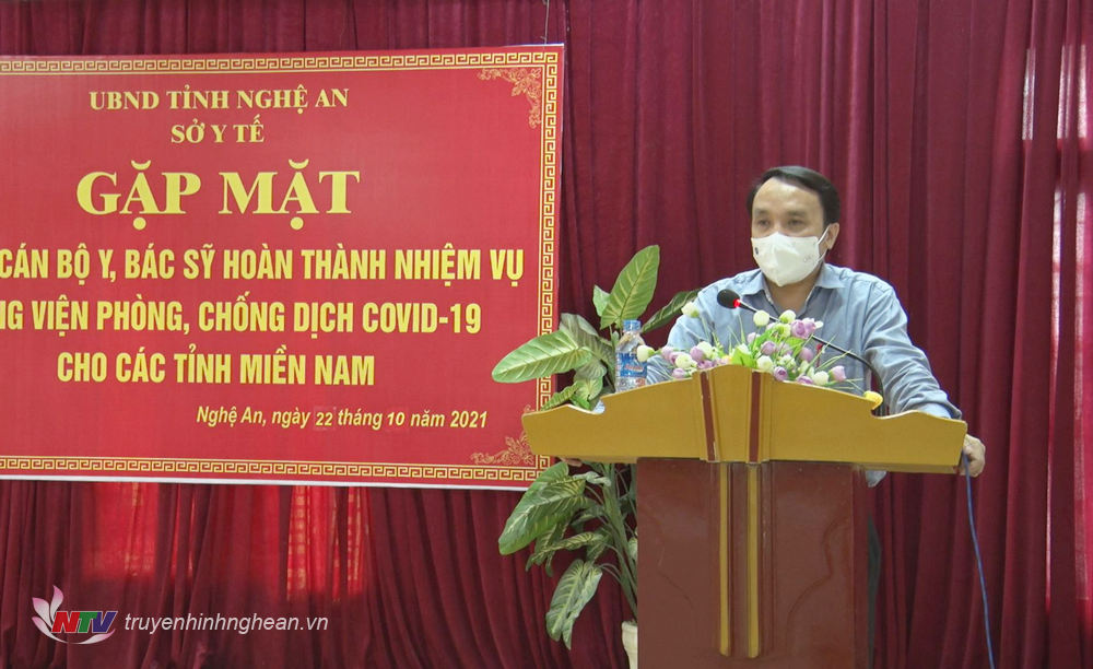 Giám đốc Sở Y tế Dương Đình Chỉnh phát biểu tại buổi lễ.