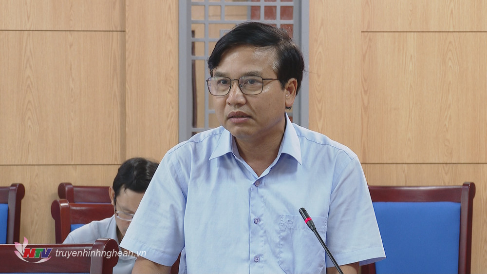 Phó Chủ tịch HĐND tỉnh Nguyễn Như Khôi phát biểu tại buổi làm việc.