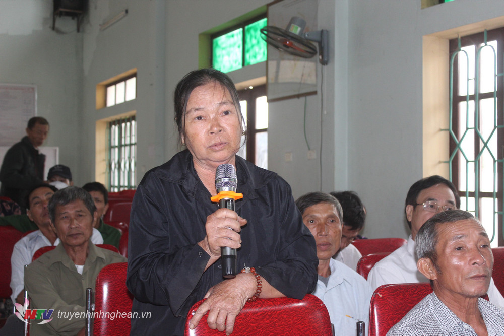 Bà Trần Thị Giao – thôn Thọ Đồng, xã Quỳnh Thọ đề nghị đẩy nhanh tiến độ cấp giấy chứng nhận quyền sử dụng đất