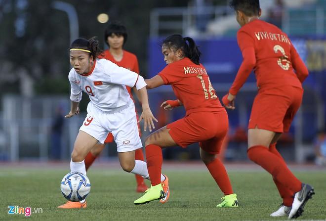 Tuyển nữ Việt Nam có chiến thắng 6-0 trước Indonesia. 