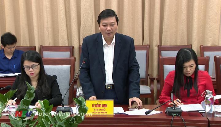 Phó Chủ tịch UBND tỉnh Lê Hồng Vinh
