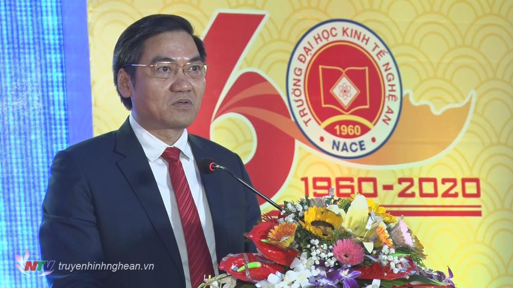 Phó Chủ tịch UBND tỉnh Hoàng Nghĩa Hiếu phát biểu tại lễ kỷ niệm.