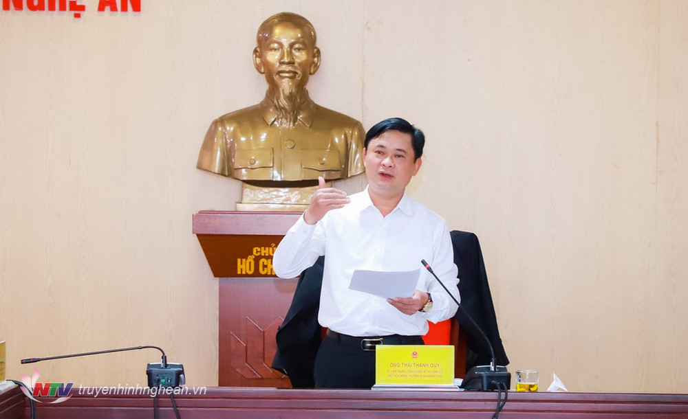 Bí thư Tỉnh ủy Nghệ An Thái Thanh Quý - Chủ tịch HĐND tỉnh kết luận buổi làm việc.