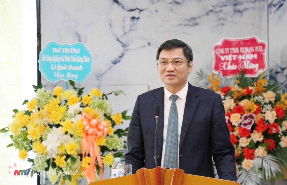 Phó Chủ tịch UBND tỉnh Hoàng Nghĩa Hiếu phát biểu tại Đại hội.
